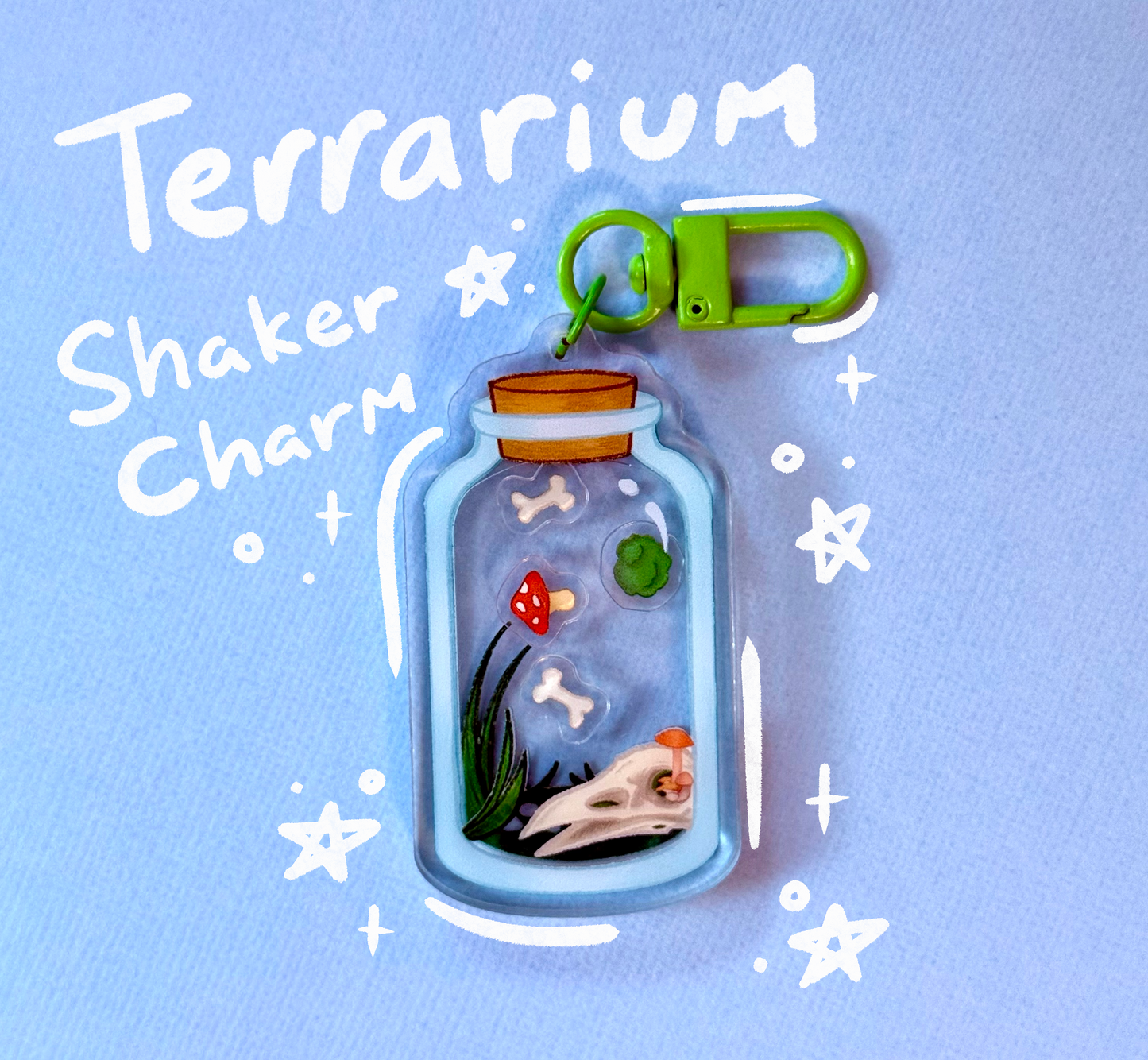 Terrarium shaker keychain