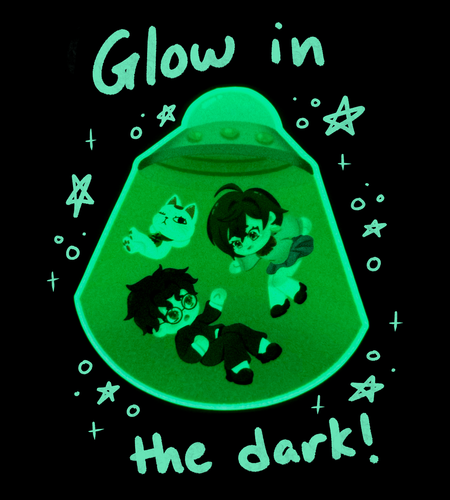 DanDaDan Glow in the dark sticker