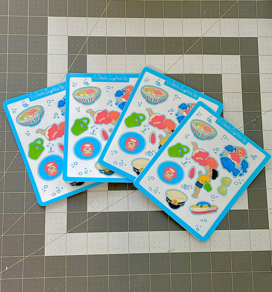 Fishy in the sea sticker sheet