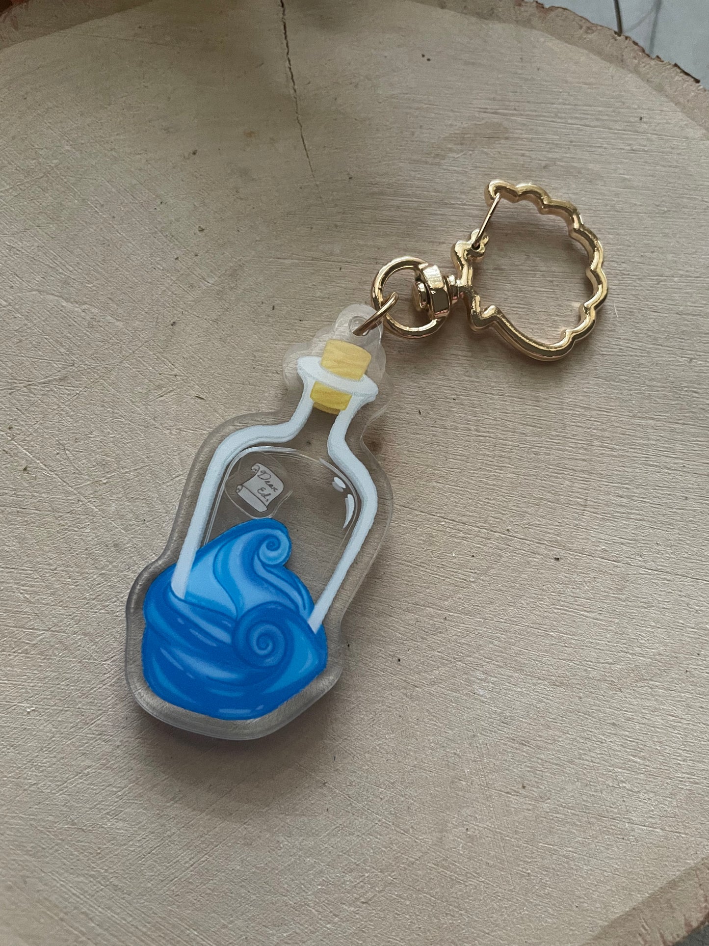 Our flag means death message bottle shaker keychain ￼