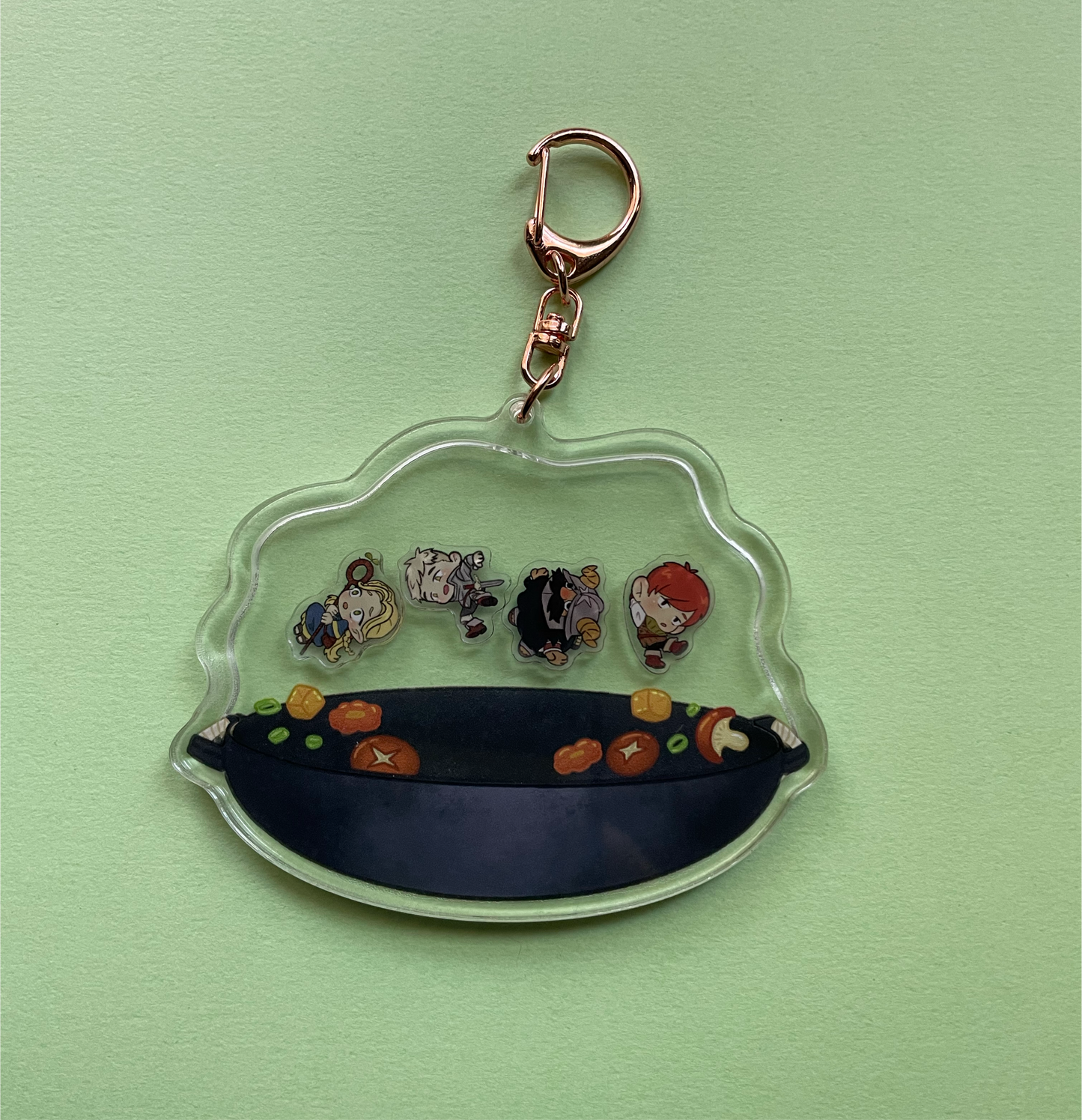 Dungeon food shaker keychain