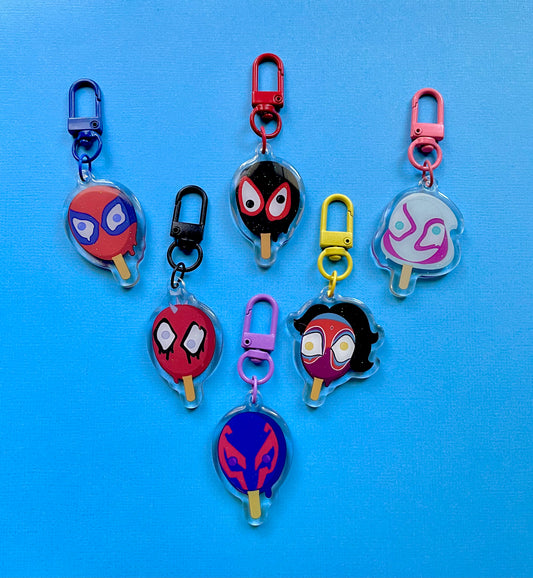 spider pop keychain