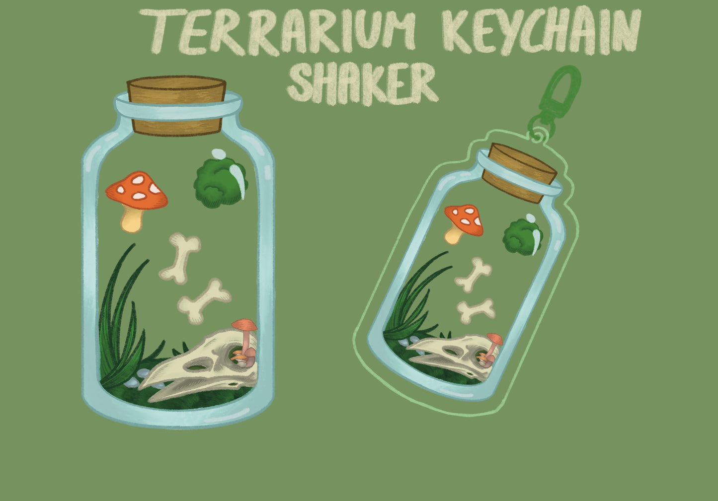 Terrarium shaker keychain